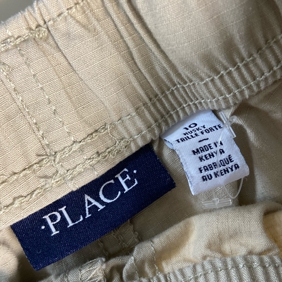 Big Boys Khaki Tan Adjustable Waist Cargo Pocket Summer Shorts - Picture 4 of 8